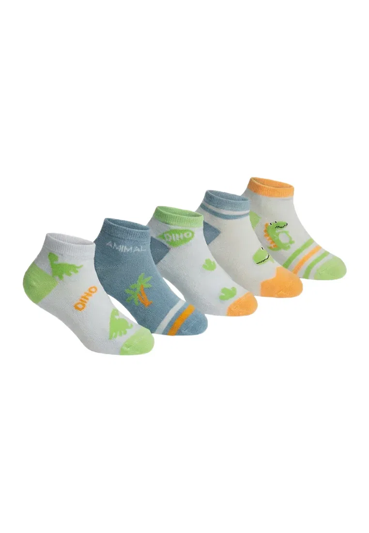 Комплект Jungen Dino Dinosaur 5er - носки Yuhu, Mehrfarbig