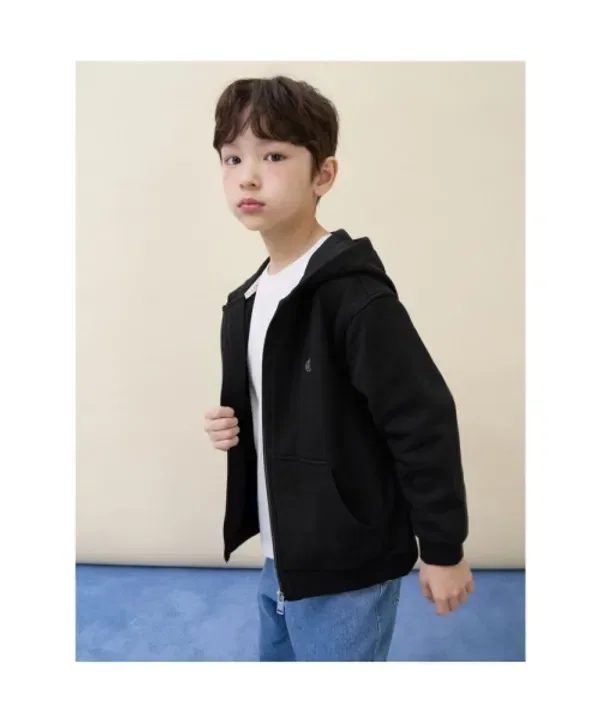 Худи на молнии, Essential, Beanpole Kids, черный — фото 2