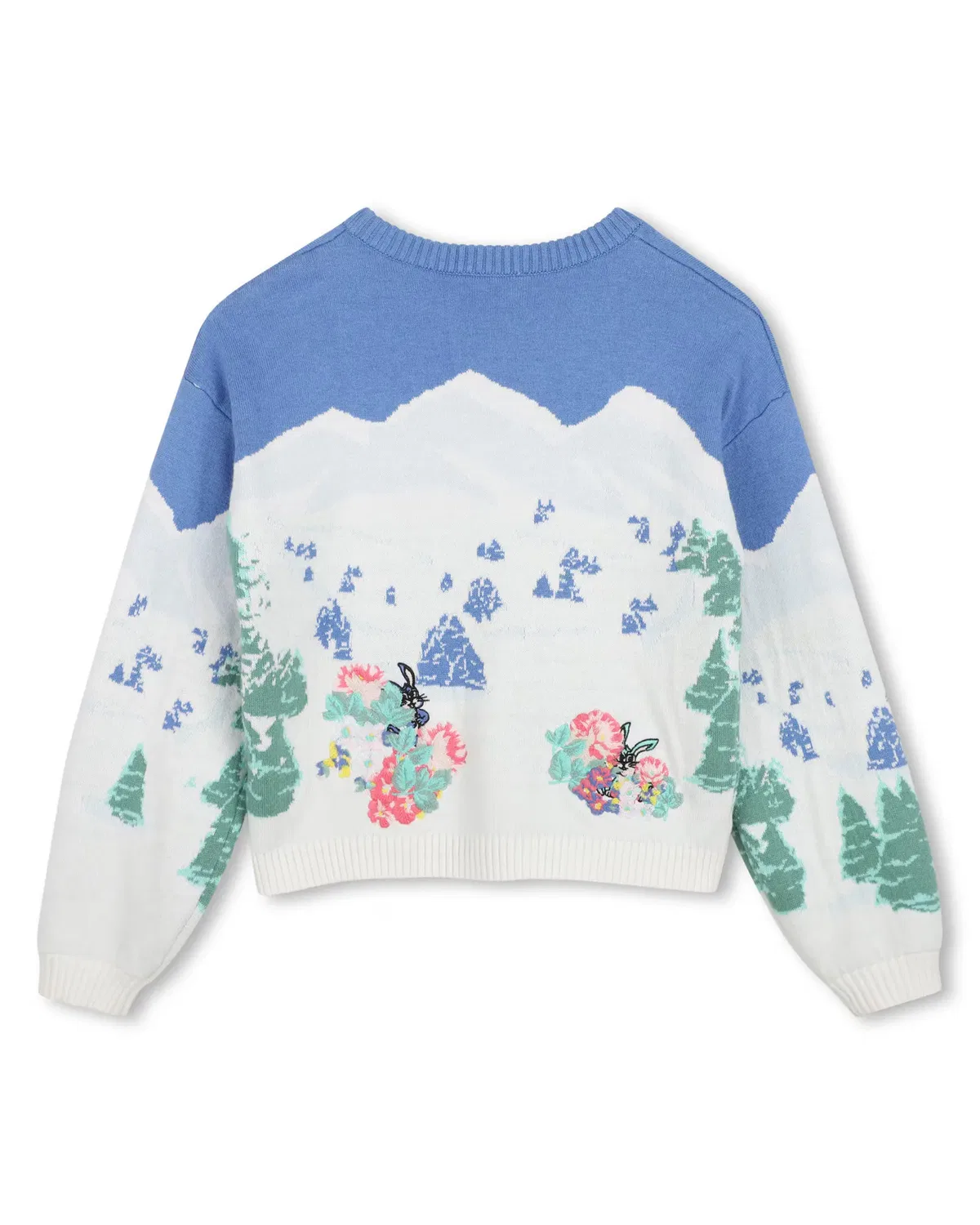 Детский джемпер для девочек из смесового трикотажа Kenzo Kids, Amarillo — фото 3