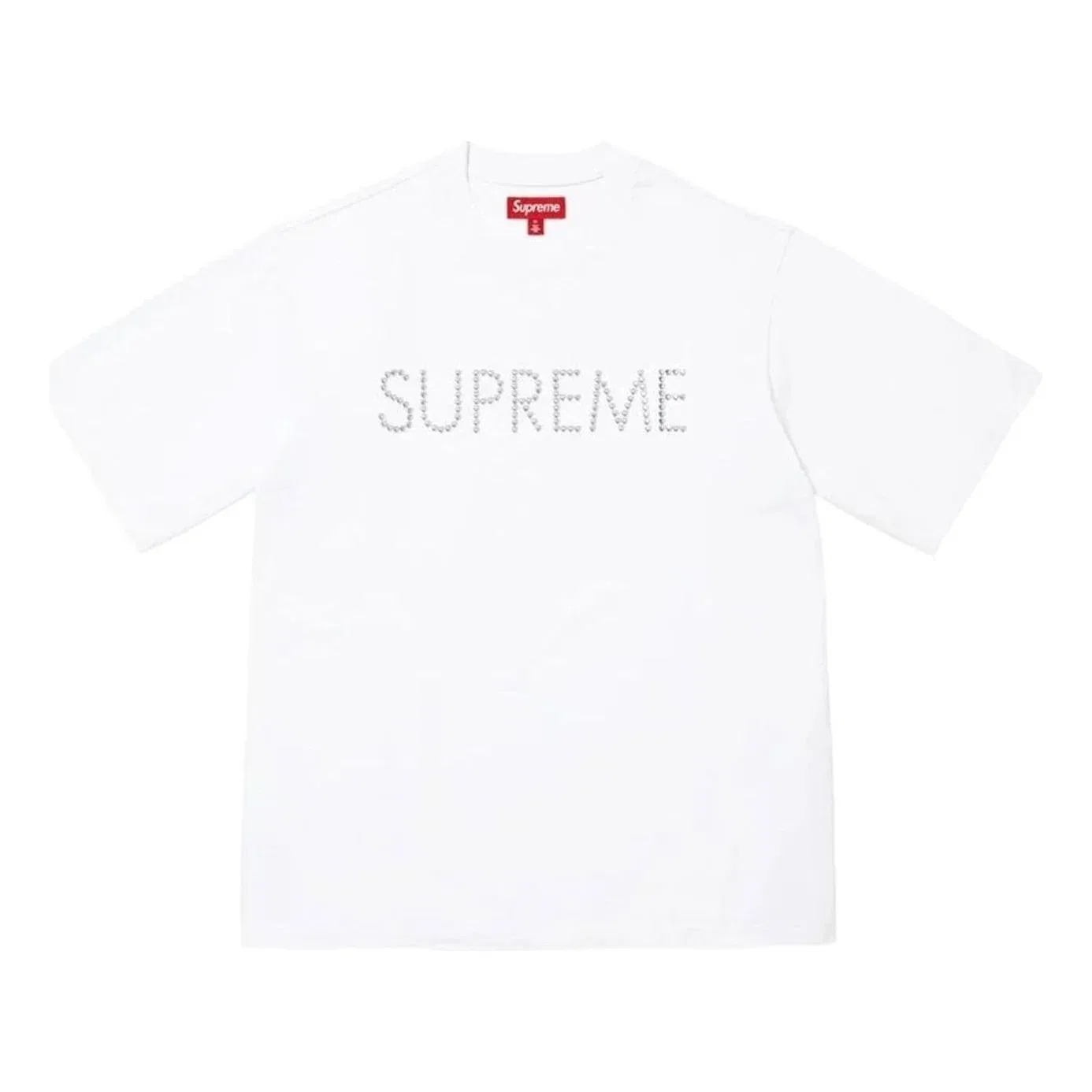 Мужская футболка FW26 Hearts Studded S/S T-Shirt 'White' Supreme, белый
