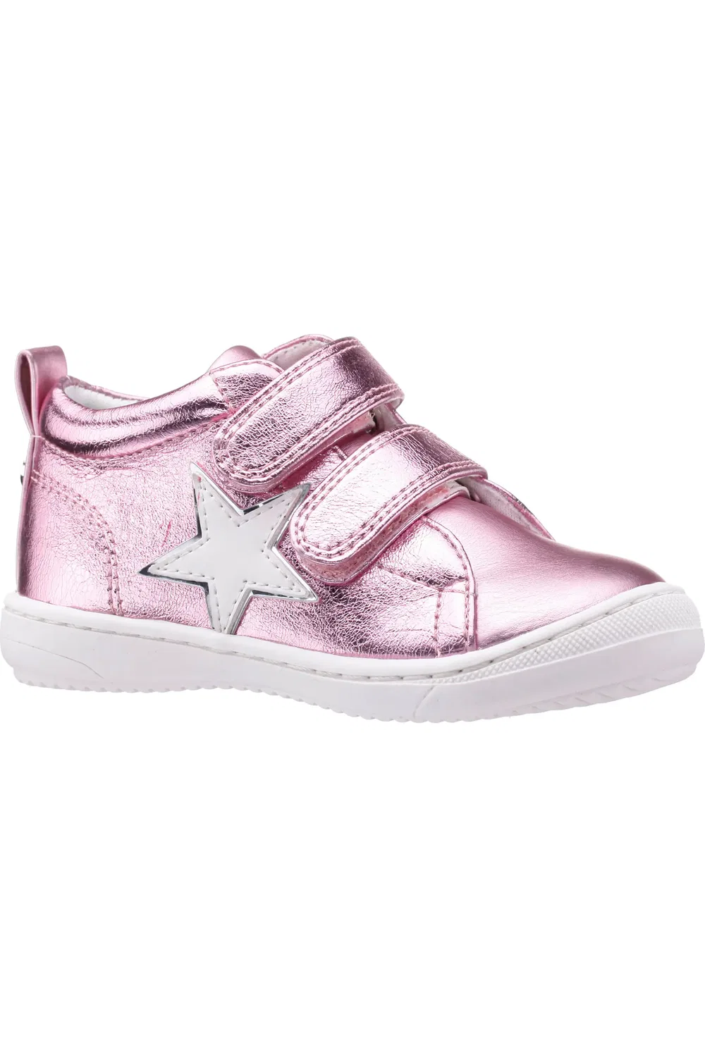 Детские кроссовки с блестками на высокой подошве Glitter High Top Nina, Light Pink Metallic