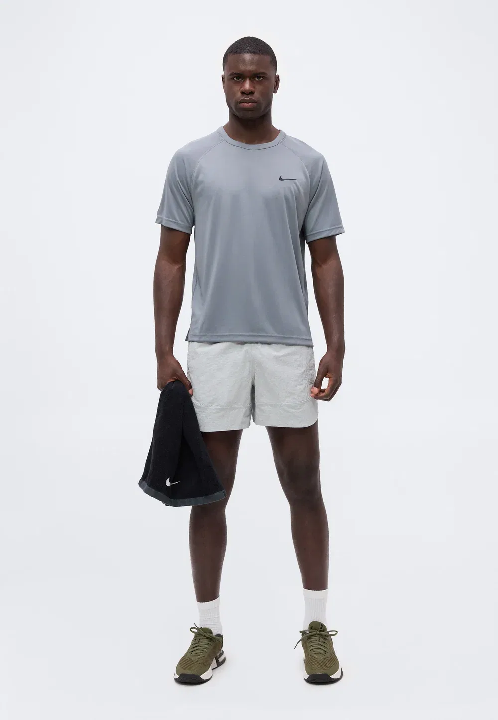 Flex - спортивная футболка Nike Performance, Smoke Grey/Black — фото 2