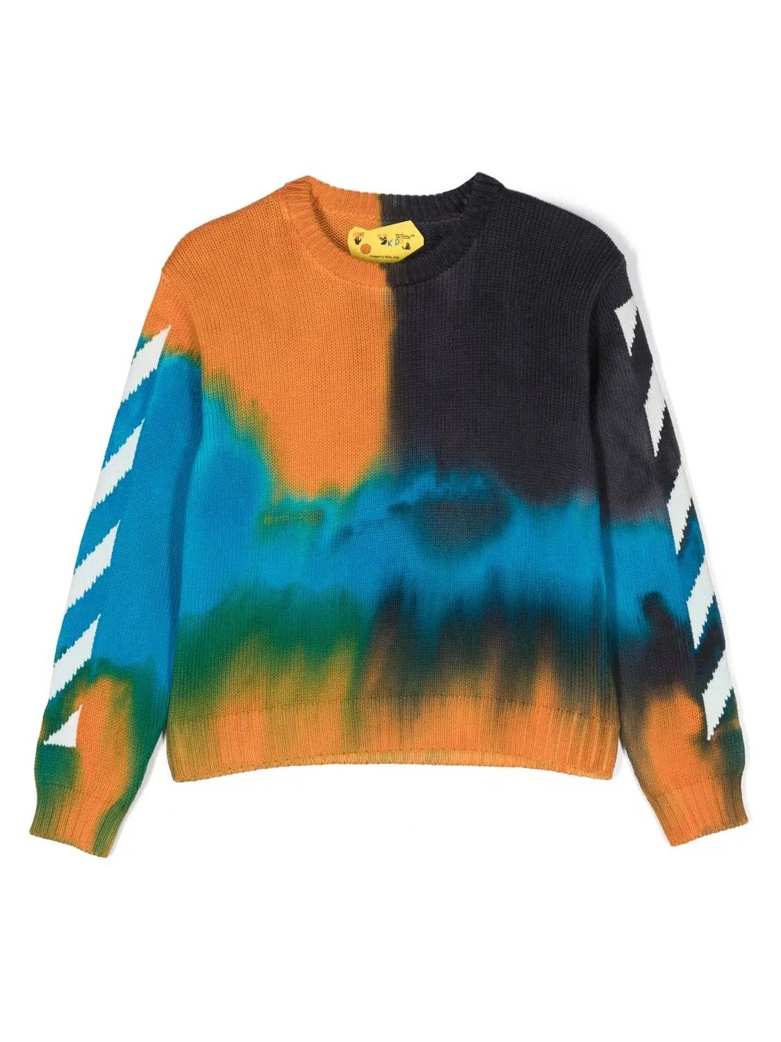 Хлопковый свитшот с принтом OFF-WHITE, оранжевый