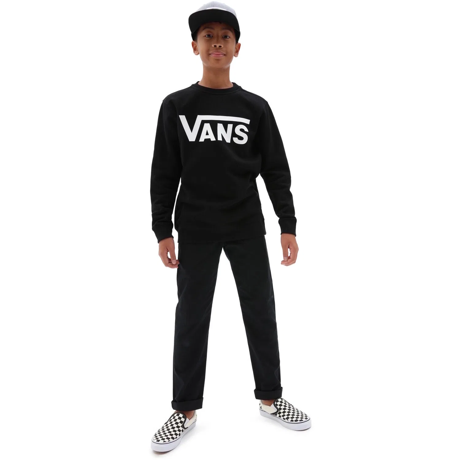 Детский свитшот Classic Crew Vans, Schwarz — фото 3