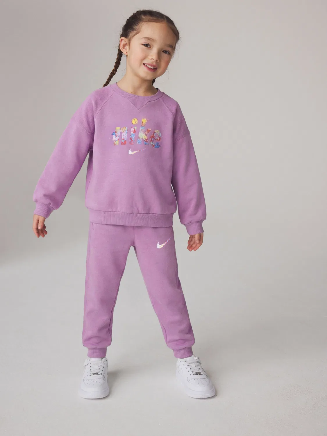 Детский спортивный костюм Nike Logo 2-Piece Jogger Fleece Set, Purple Light