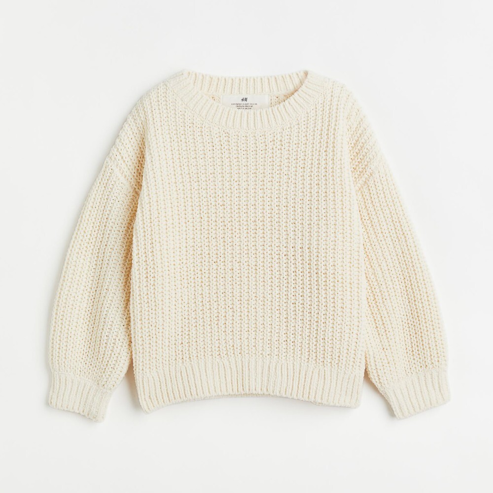 

Свитер H&M Kids Knit Chenille, светло-бежевый