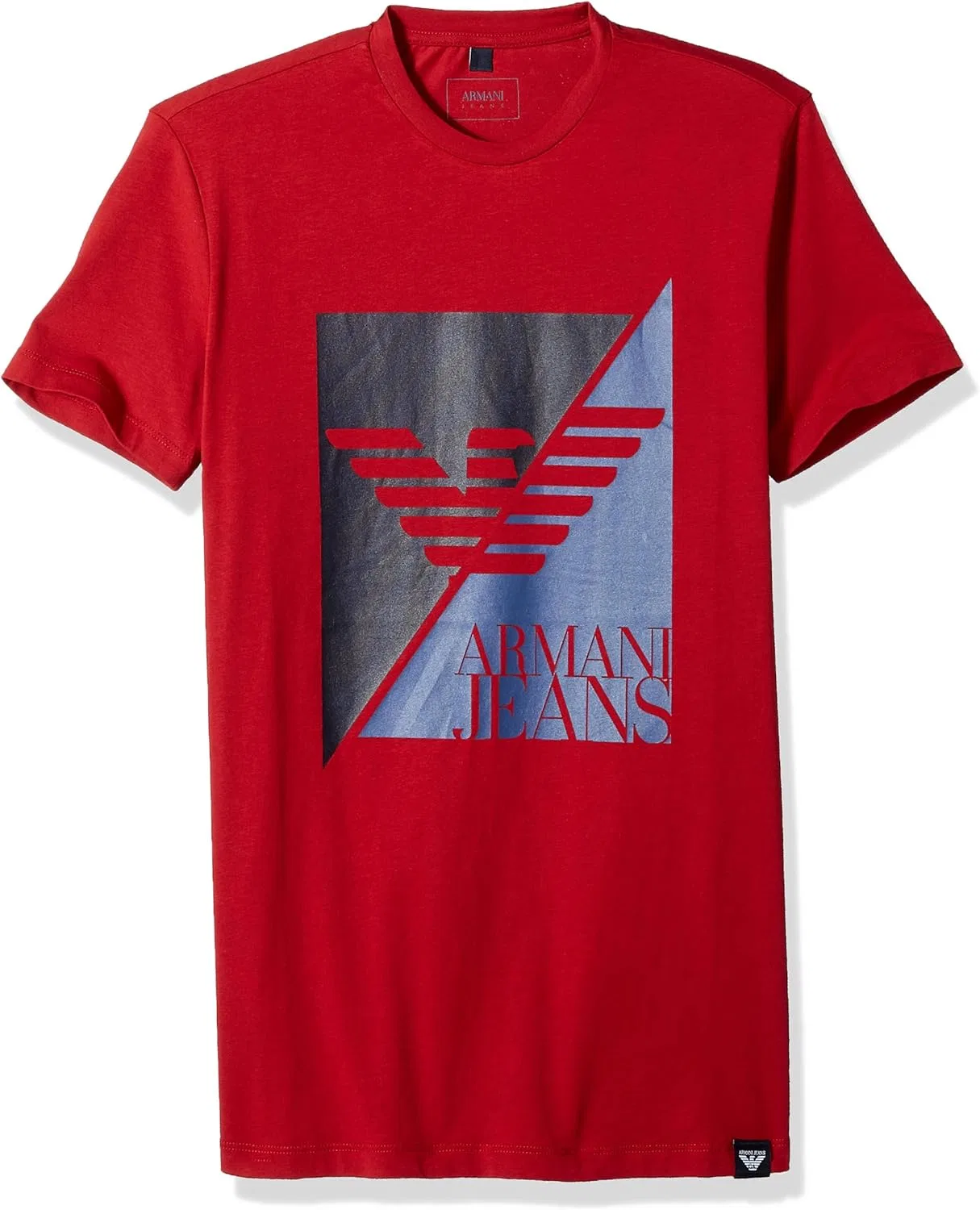 Мужская футболка с принтом Split Eagle Emporio Armani, Red