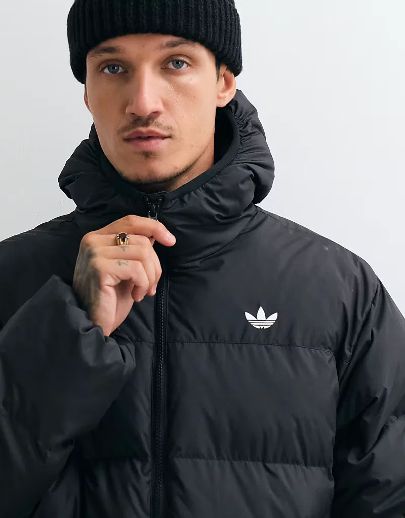 Куртка Adidas Originals Hooded regen, черный — фото 4