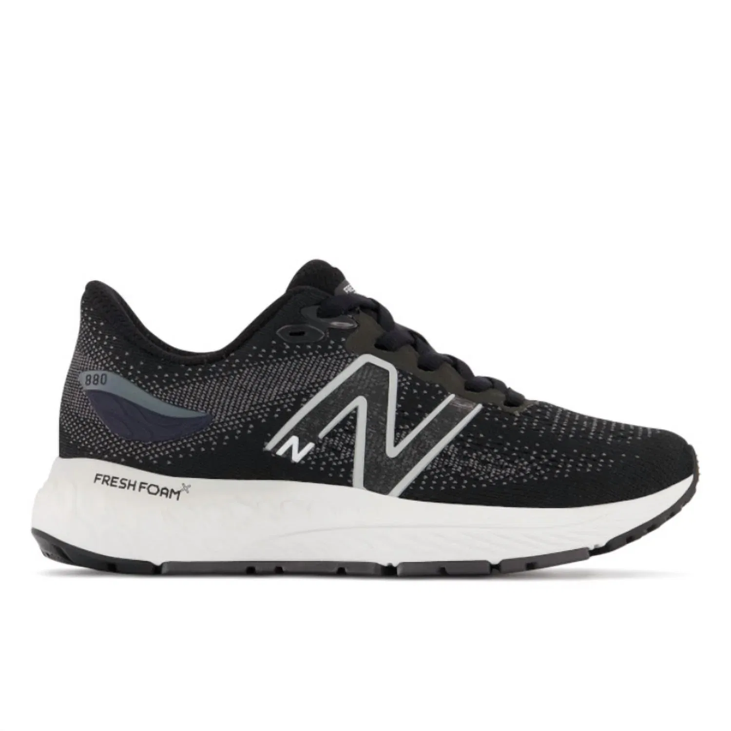 Детские кроссовки для мальчиков с сетчатым верхом Fresh Foam X 880 V12 New Balance, Black Spring Tide Ocean Grey — фото 2