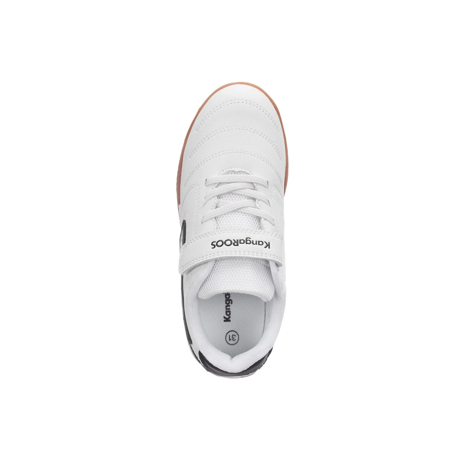 Детские индор-кроссовки с технологией ROOSFIT KangaROOS, White/Jet Black — фото 4