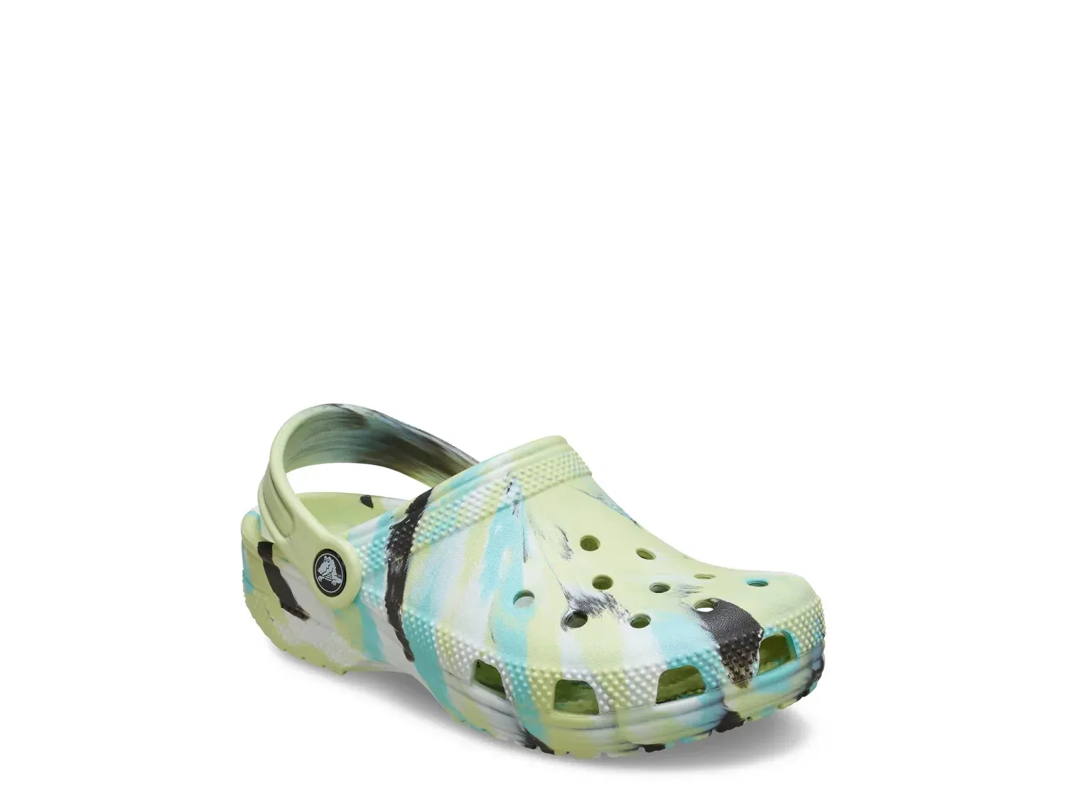 Клоги Classic Marbled, Crocs, зеленый мрамор