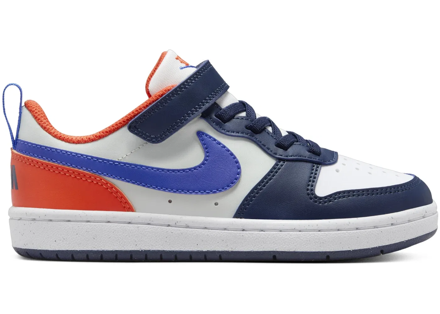 Детские кроссовки с низким силуэтом Nike Court Borough Low Recraft Nike, Midnight Navy/Team Orange/Light Silver/Hyper Royal