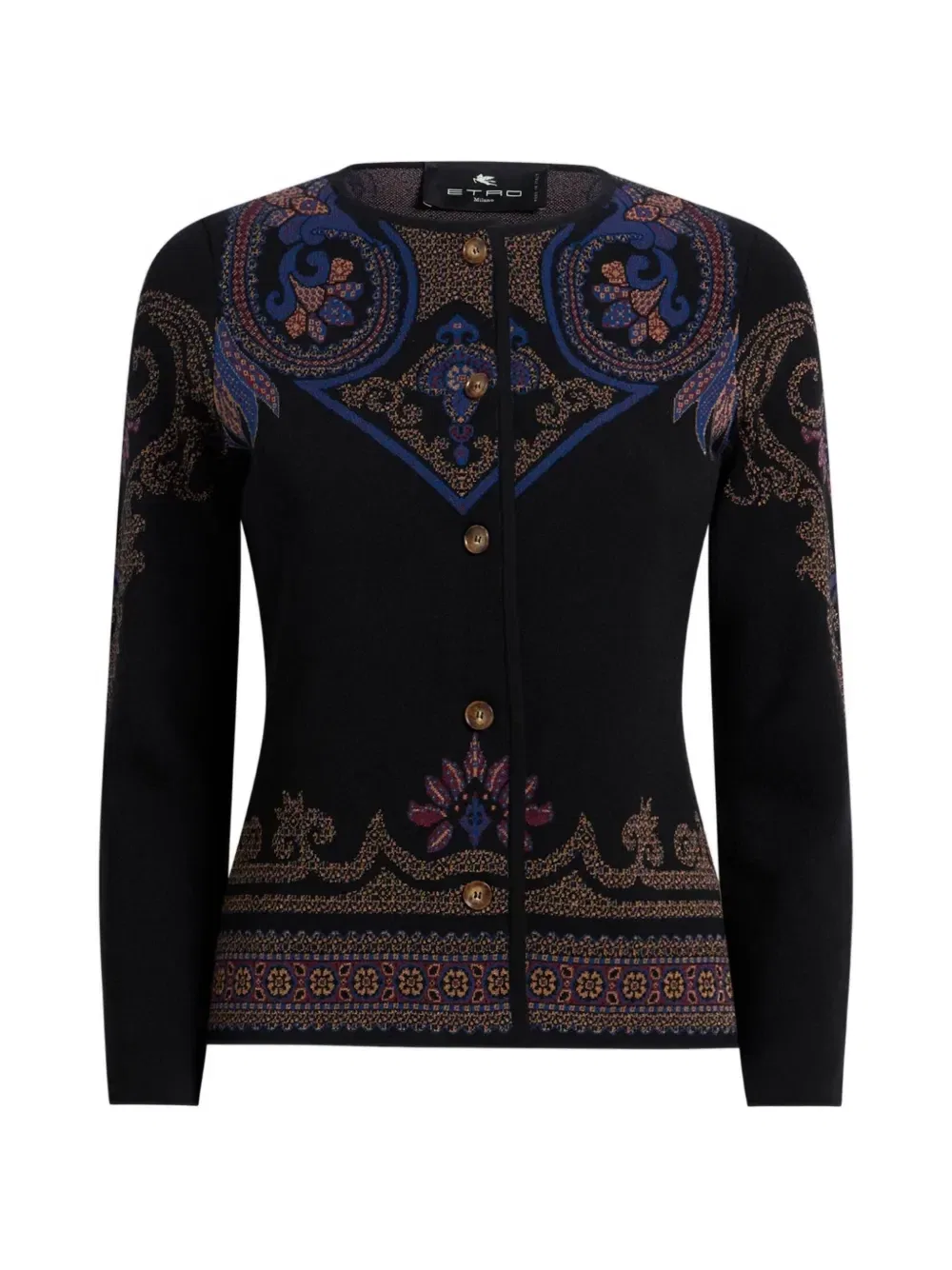 Жаккардовый кардиган Etro, черный