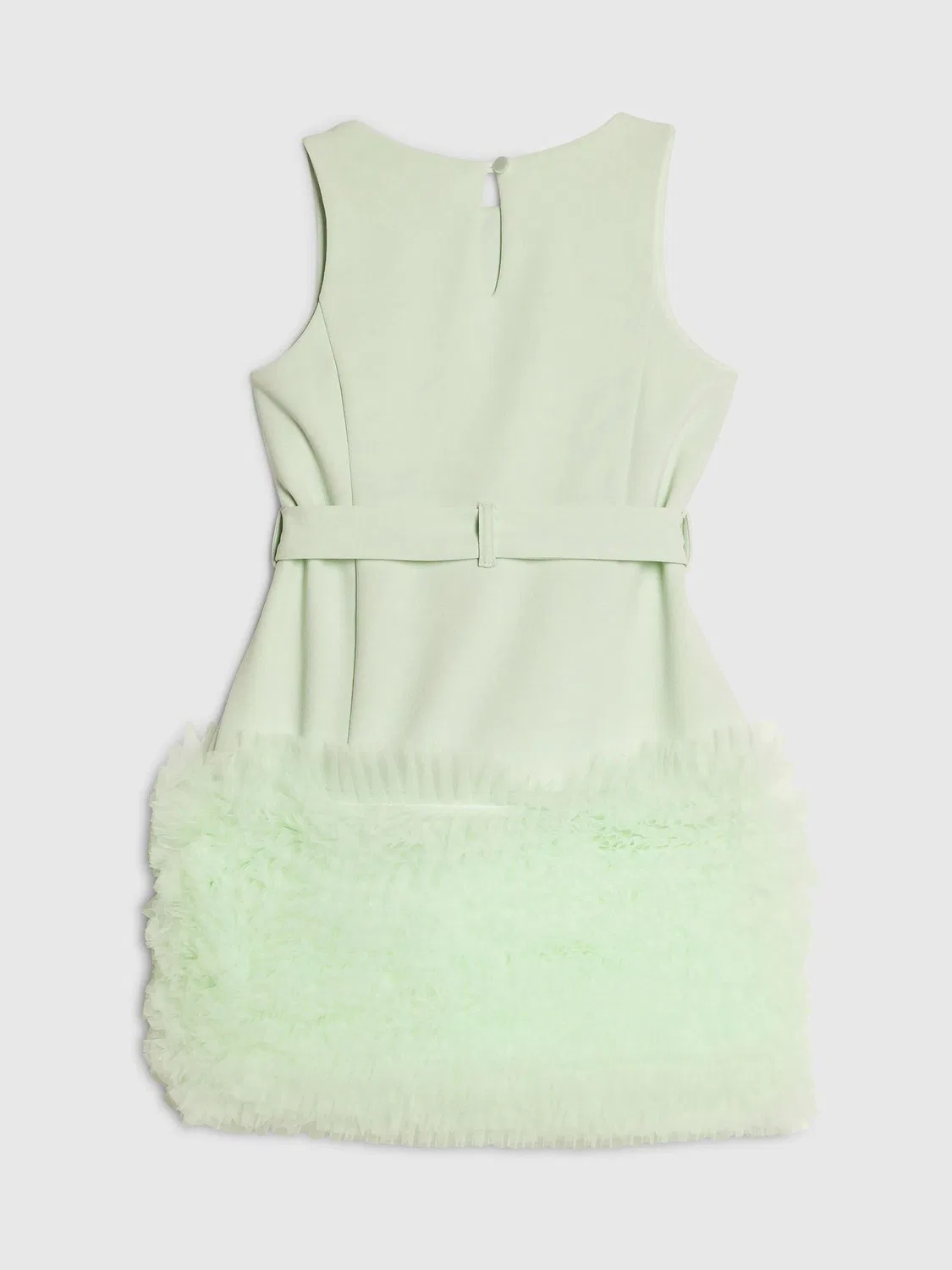 Платье River Island Green 3D Organza Hem, зеленое — фото 2