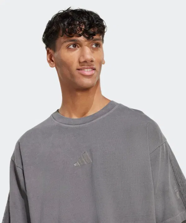 Футболка с принтом Adidas, charcoal black — фото 3