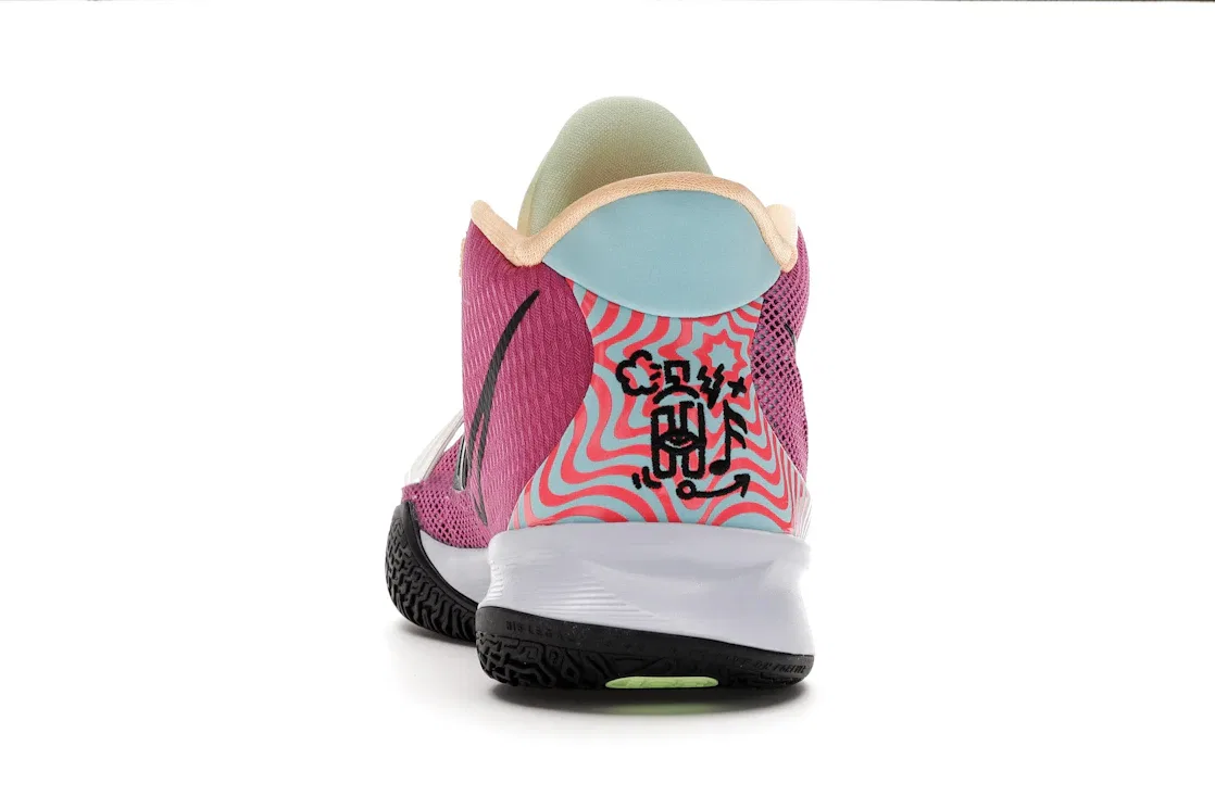 Детские кроссовки для баскетбола с принтом Nike Kyrie 7 Creator Nike, Active Fuchsia/Black-Ghost-Multi-Color — фото 4