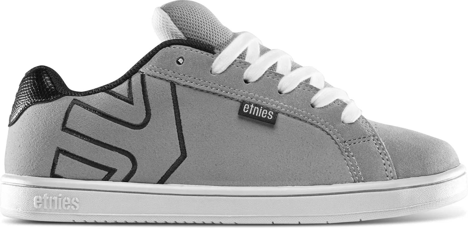 Детские кроссовки для мальчиков на шнуровке Kids Fader Etnies, Light Grey Black