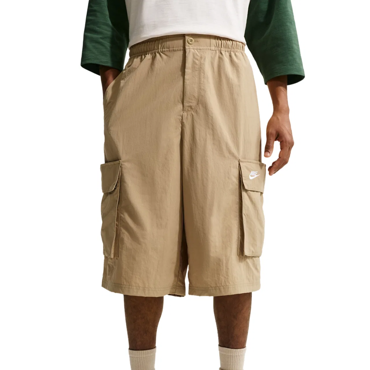 Мужские шорты карго свободного кроя Nike Club Oversized Cargo Shorts, Nike, White Beige