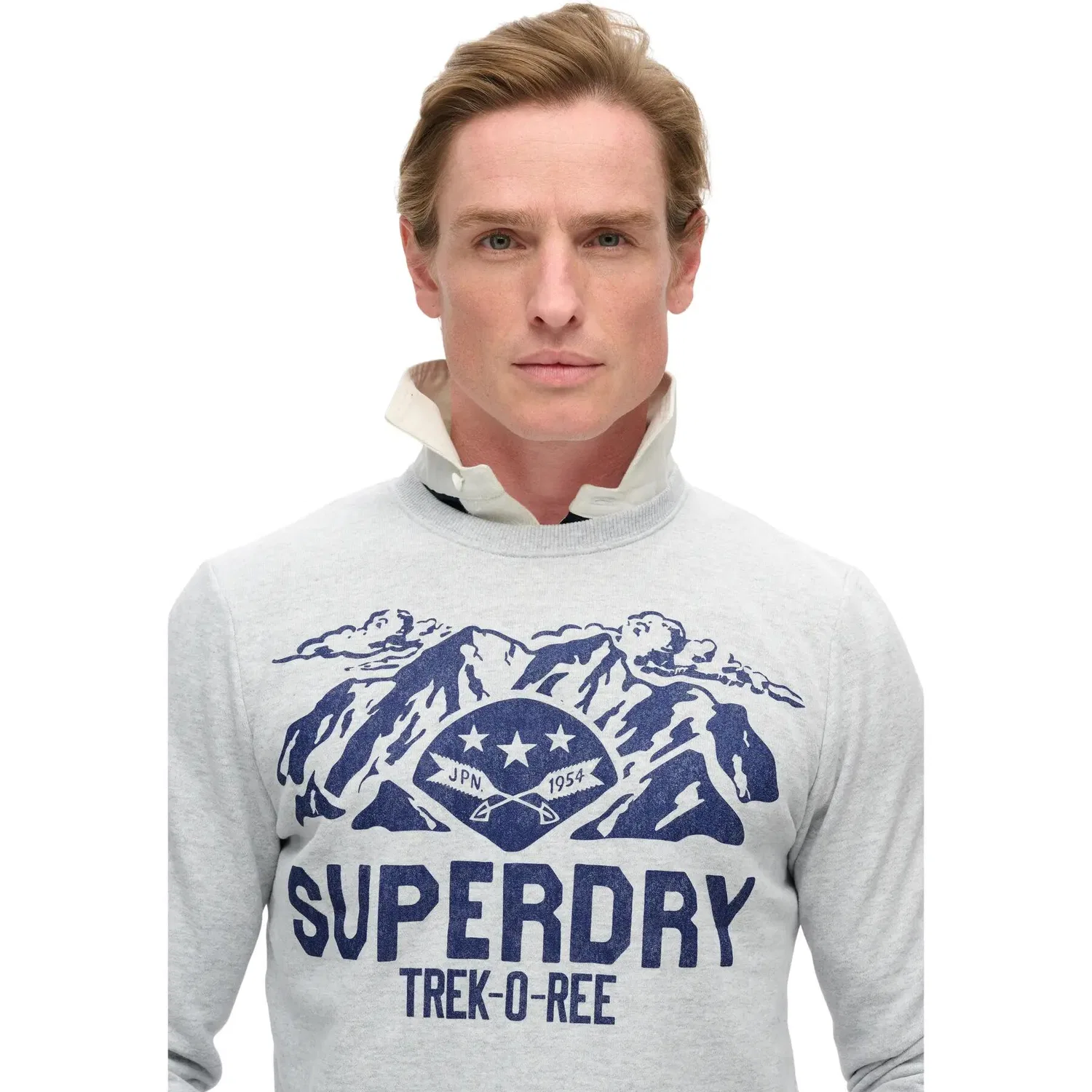 Мужская пуховая куртка с графическим принтом Lo-fi Outdoors Graphic Crew Superdry, Grau — фото 4