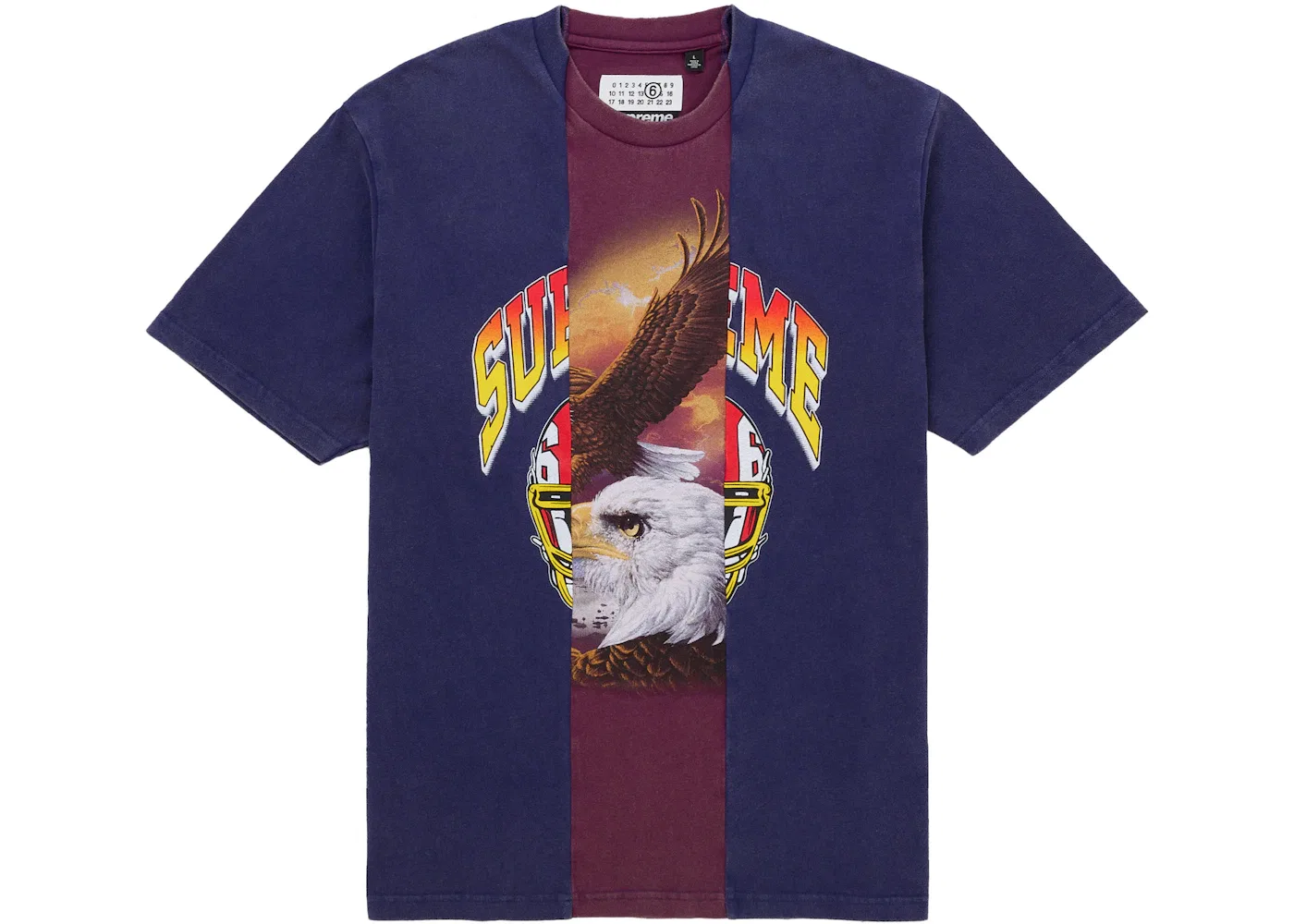 Мужская футболка с разрезом Supreme MM6 Maison Margiela Split, Navy