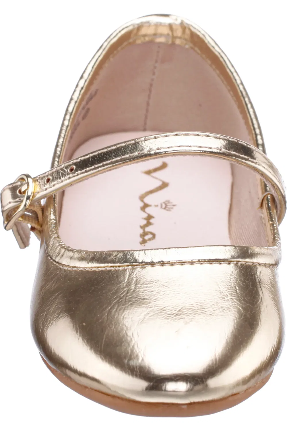 Детские туфли Мэри Джейн глянцевые Nina, Gold Metallic — фото 4