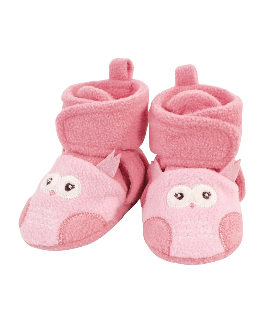 Набор из 2 пинеток из флиса с изображением животных Hudson Baby, розовый owl fox — фото 3