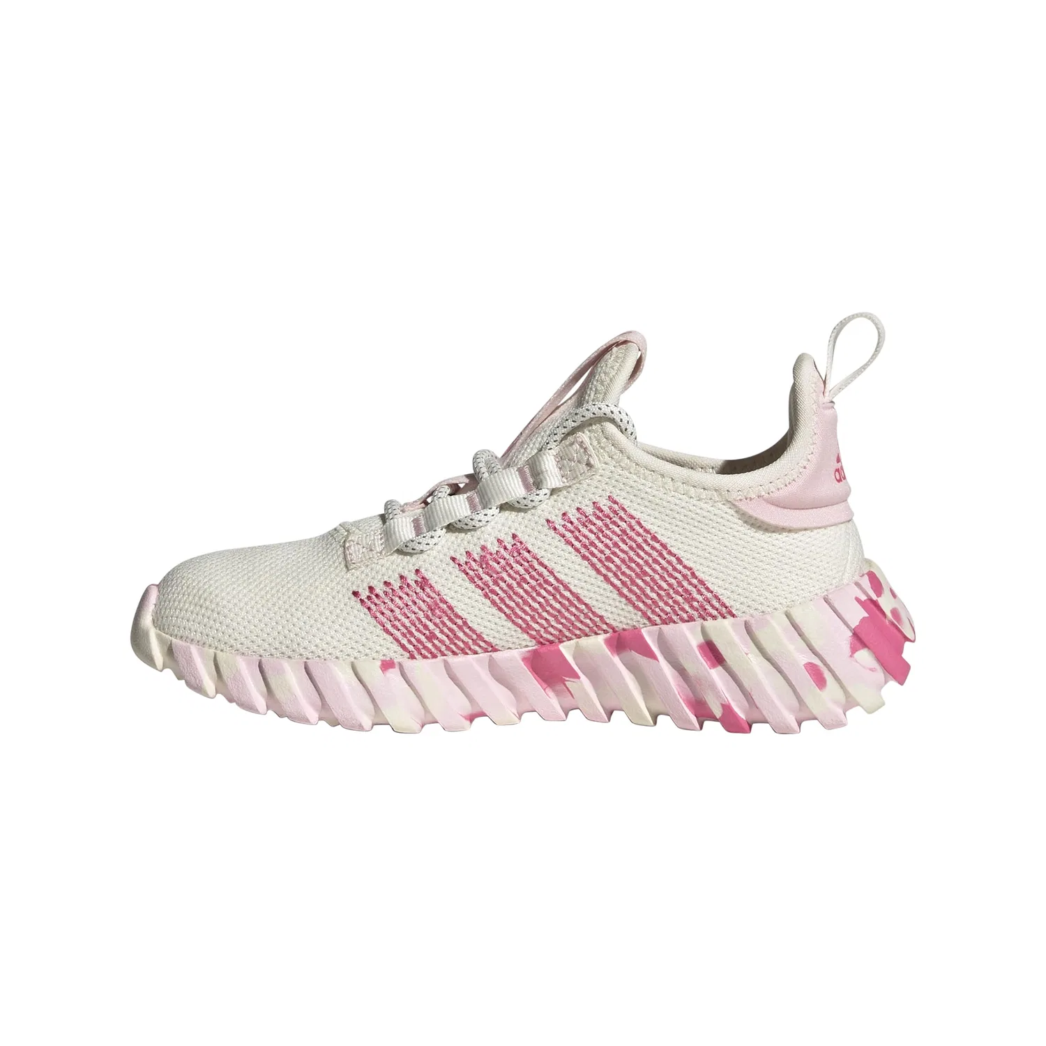 Детские кроссовки для девочек с принтом Kaptir Flow Adidas, White Chalk Magenta Pulse Light Pink