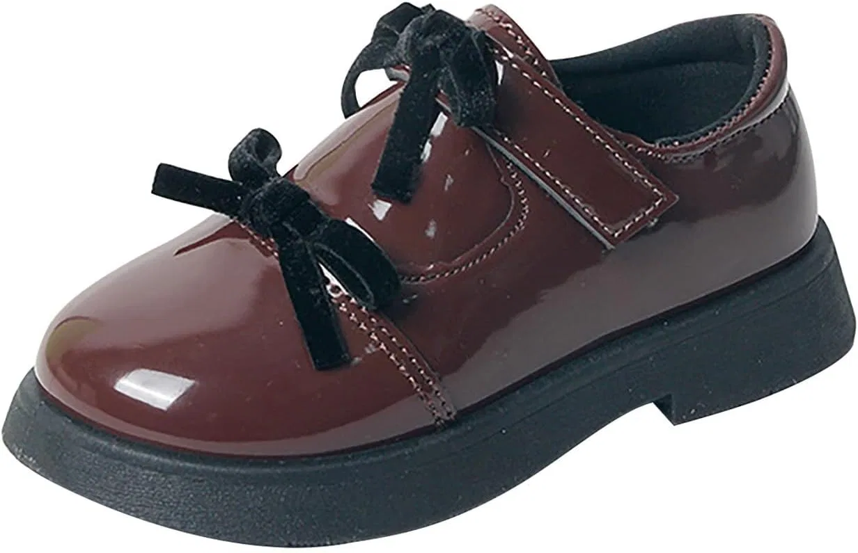 Детские туфли для девочек с бантом Mary Jane Ballerina Flats, Brown