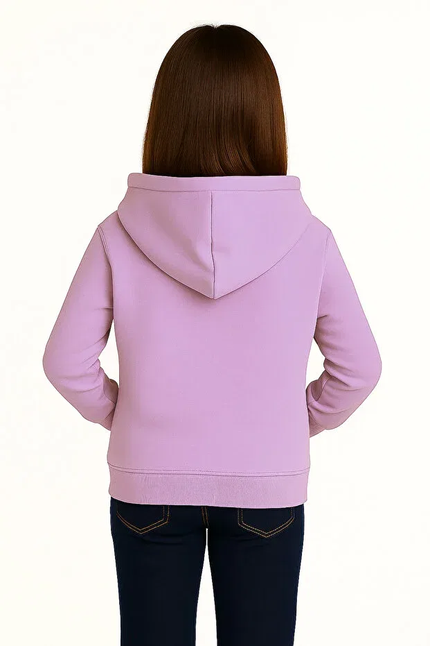 Детское худи для девочек с принтом Tennis Printed Premium 3 for Kids. Thread Compact Let'S Wear, Lilac — фото 2