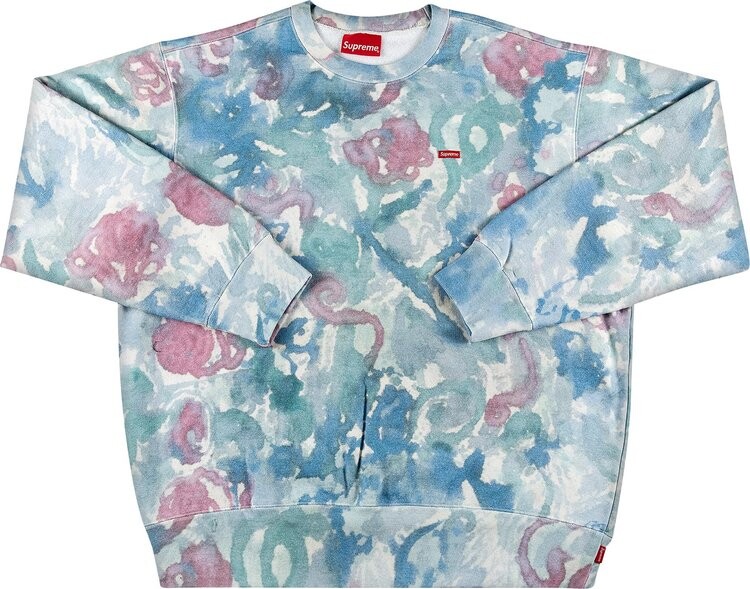 Толстовка Supreme Small Box Crewneck 'Watercolor Floral', разноцветный — фото 2