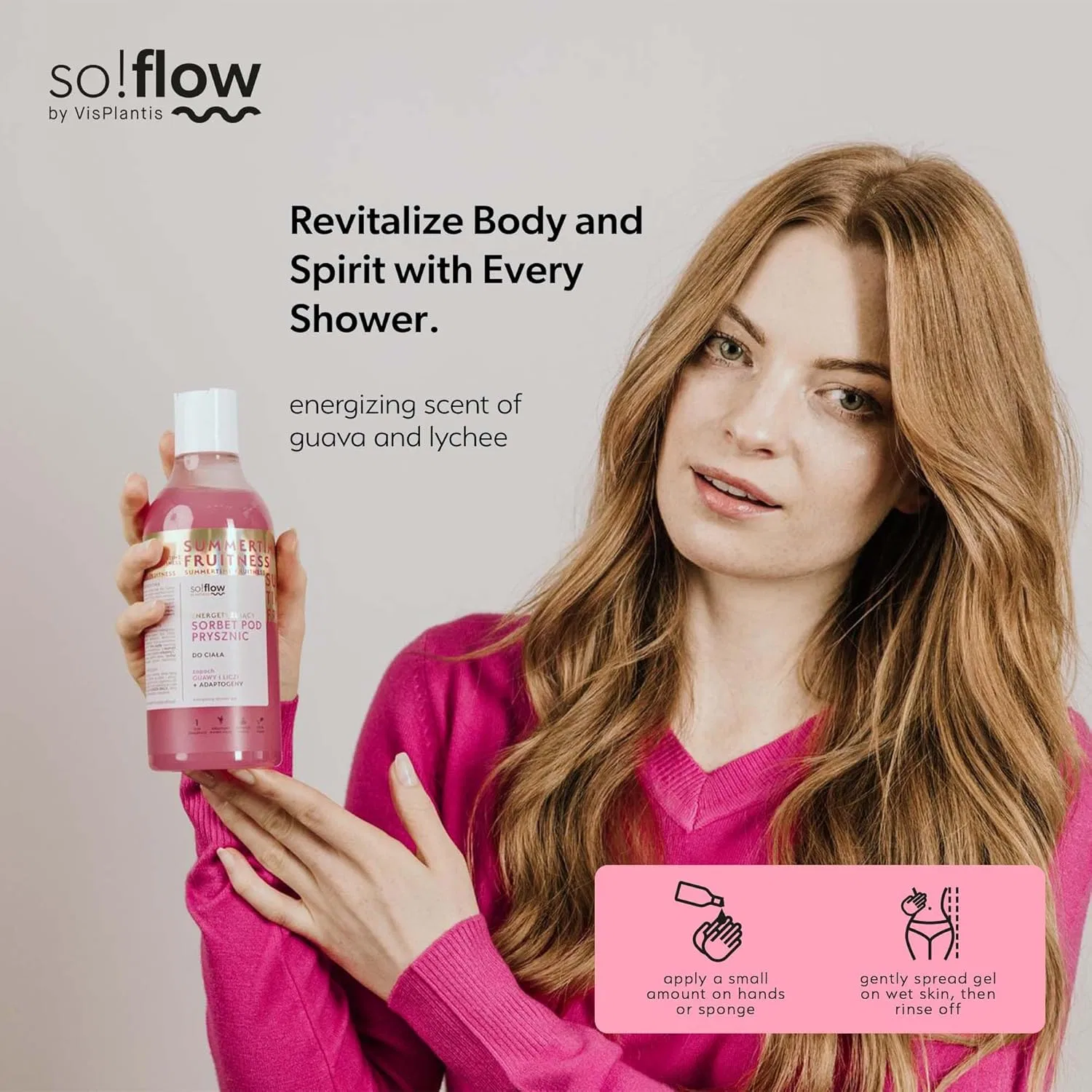 Набор душ-гель и шампунь So!Flow, увлажняющий, 2 предмета — фото 3