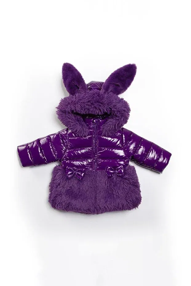 Детское пальто для девочек с капюшоном Care Bebek Vadisi, Purple