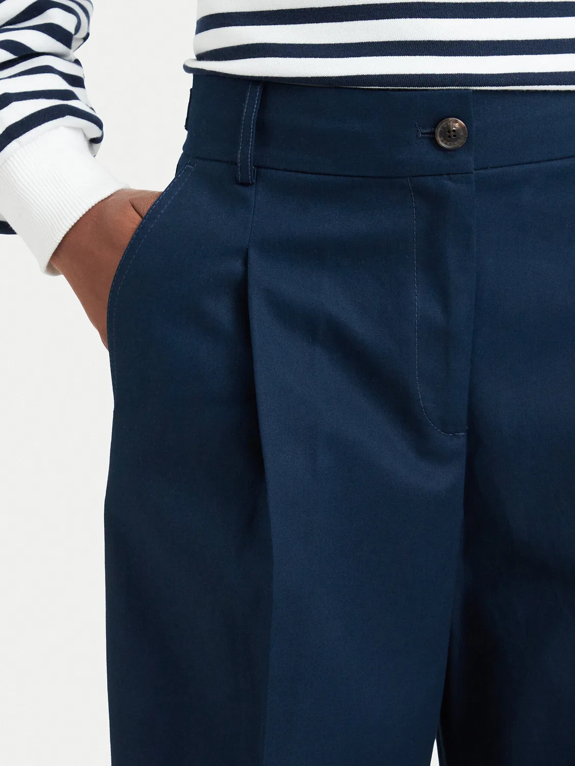 Женские брюки с широкими штанинами Dressing Tommy Hilfiger, темно-синий — фото 4
