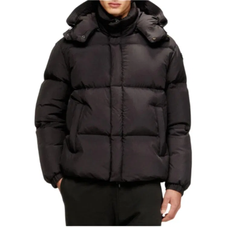 Мужское пальто из пуха с отстегивающимся капюшоном, DIESEL, Black — фото 4