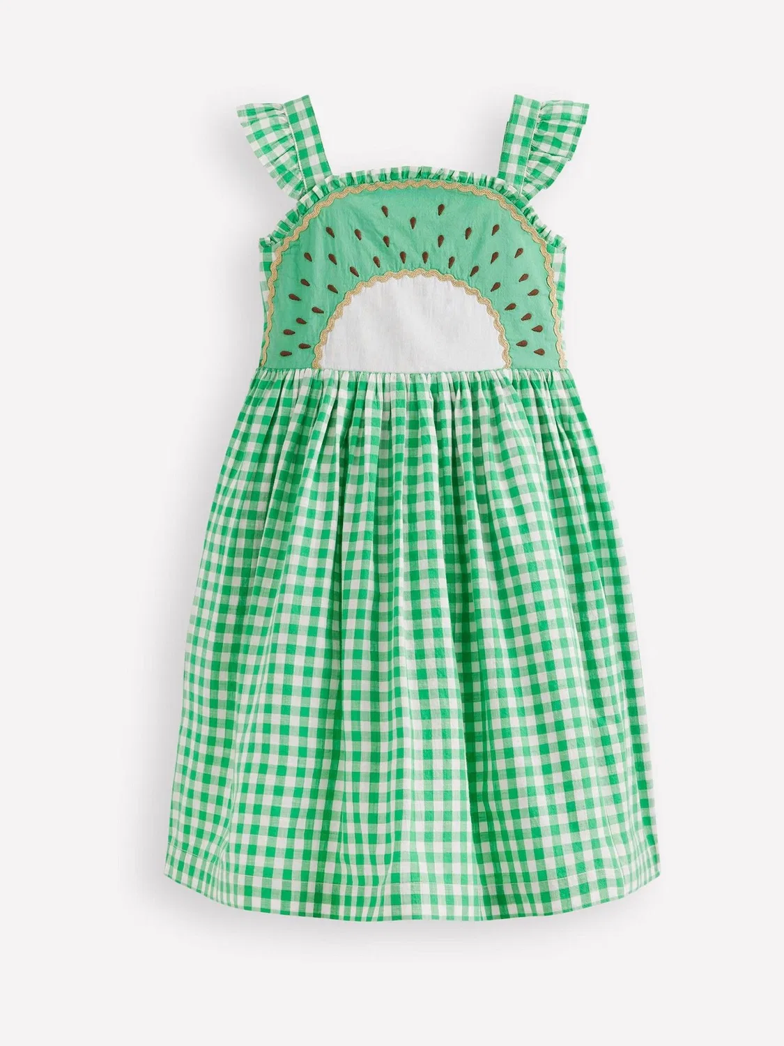 Платье с фруктовым принтом Novelty Strappy Dress Boden, зеленый