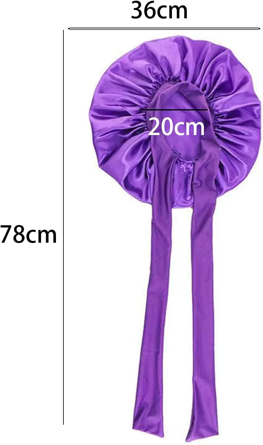 Шапочка для сна с бантом, Globellapro, 2 шт, Purple