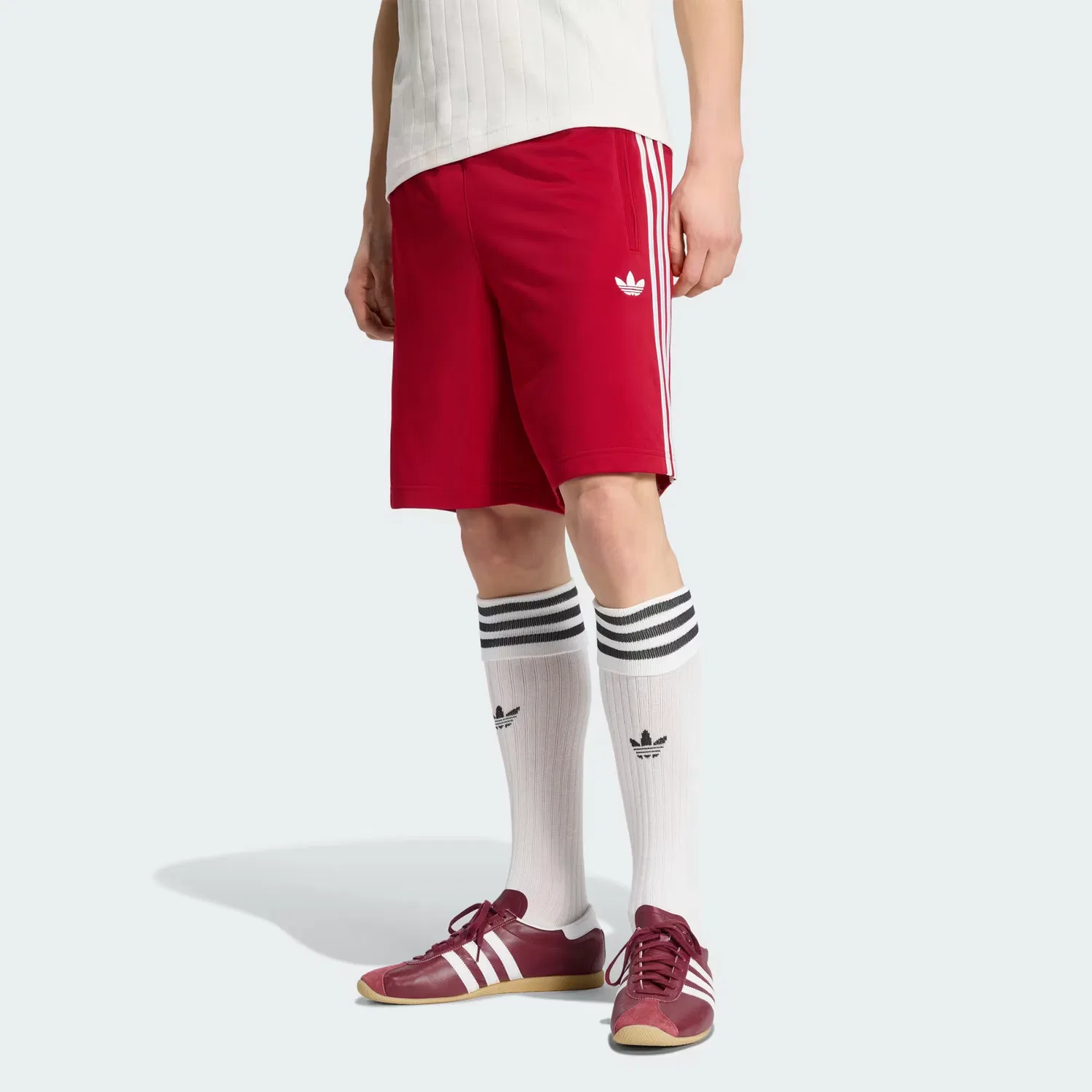 Мужские шорты на кулиске Firebird Adidas Originals, Team Victory Red/White