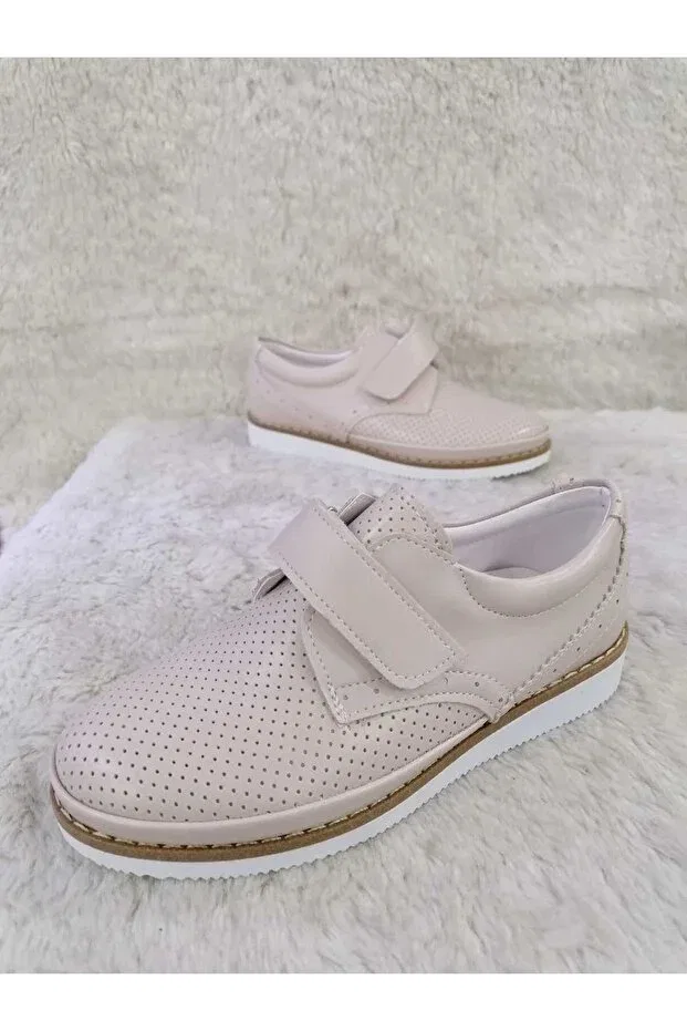 Детские туфли для мальчиков ортопедические Hem Sports And Classic Orthopedic Boy's Shoes Özgür Kids, Bej (Cream) — фото 3