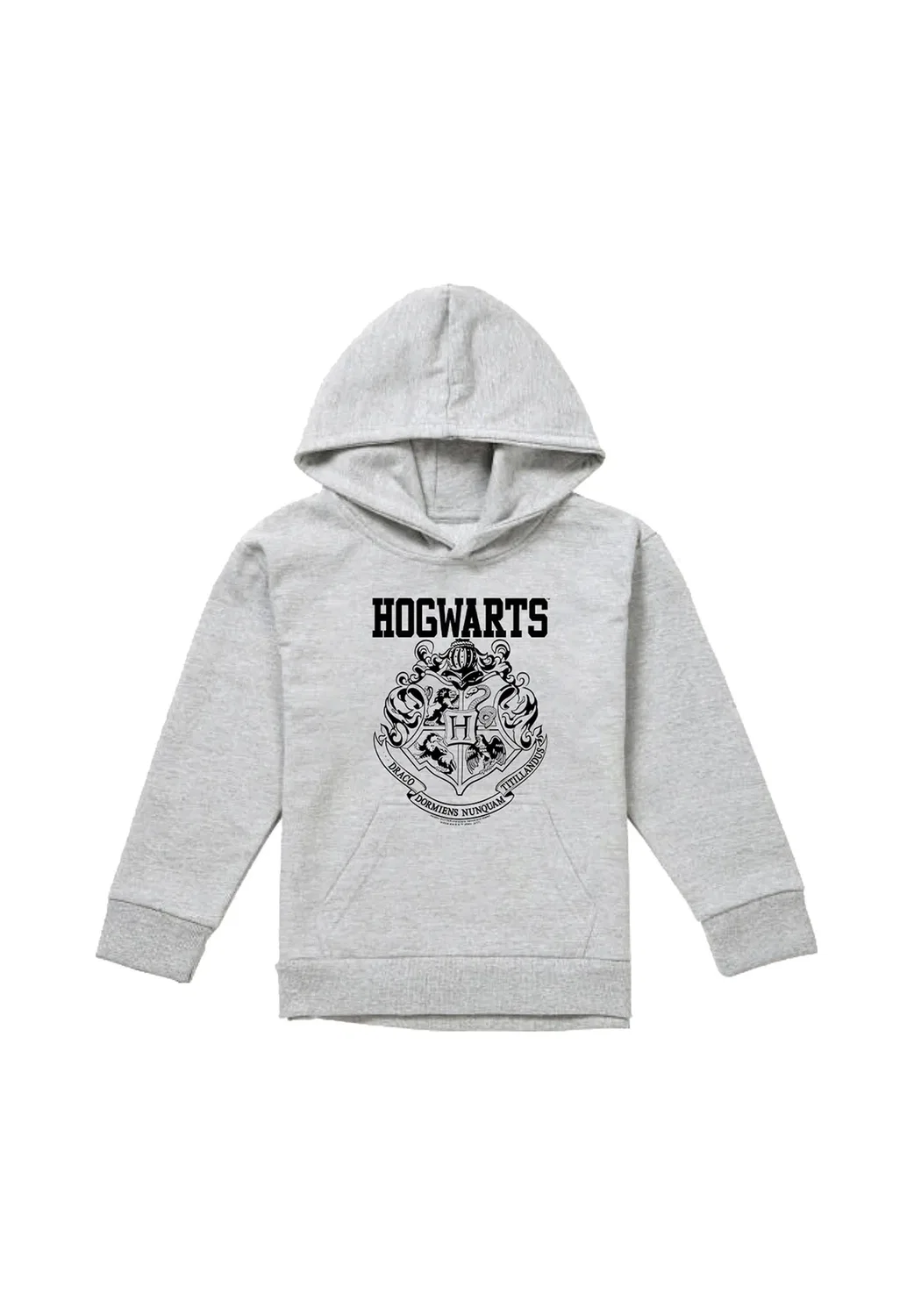 Спортивная толстовка унисекс с символикой Хогвартса Harry Potter, Mottled Light Grey