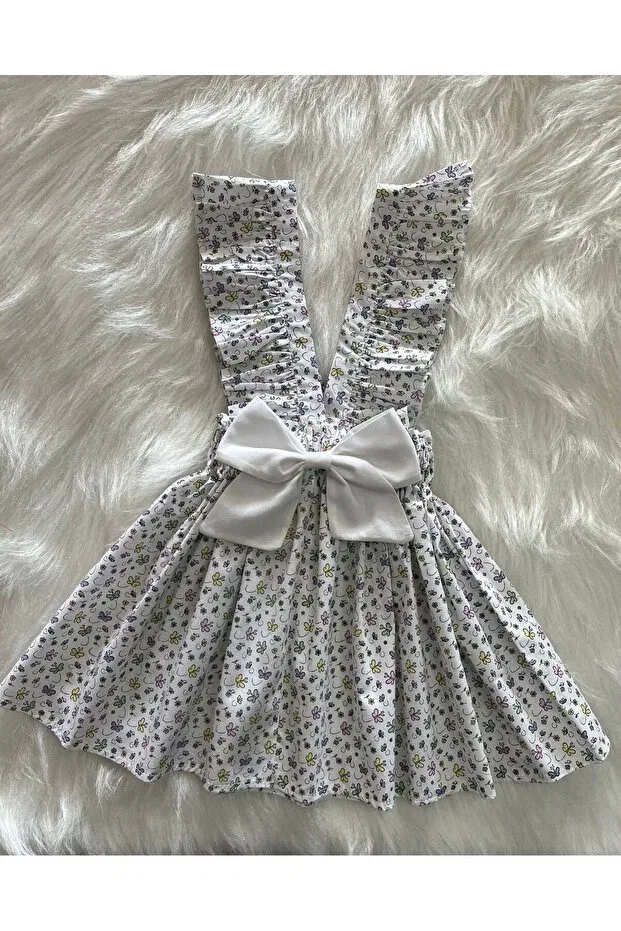Детское платье-сарафан для девочек с воланами Eylülce Butik, White