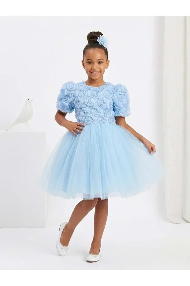 Детское платье для девочек с принтом Luvia Mnk Baby&Kids, Blue
