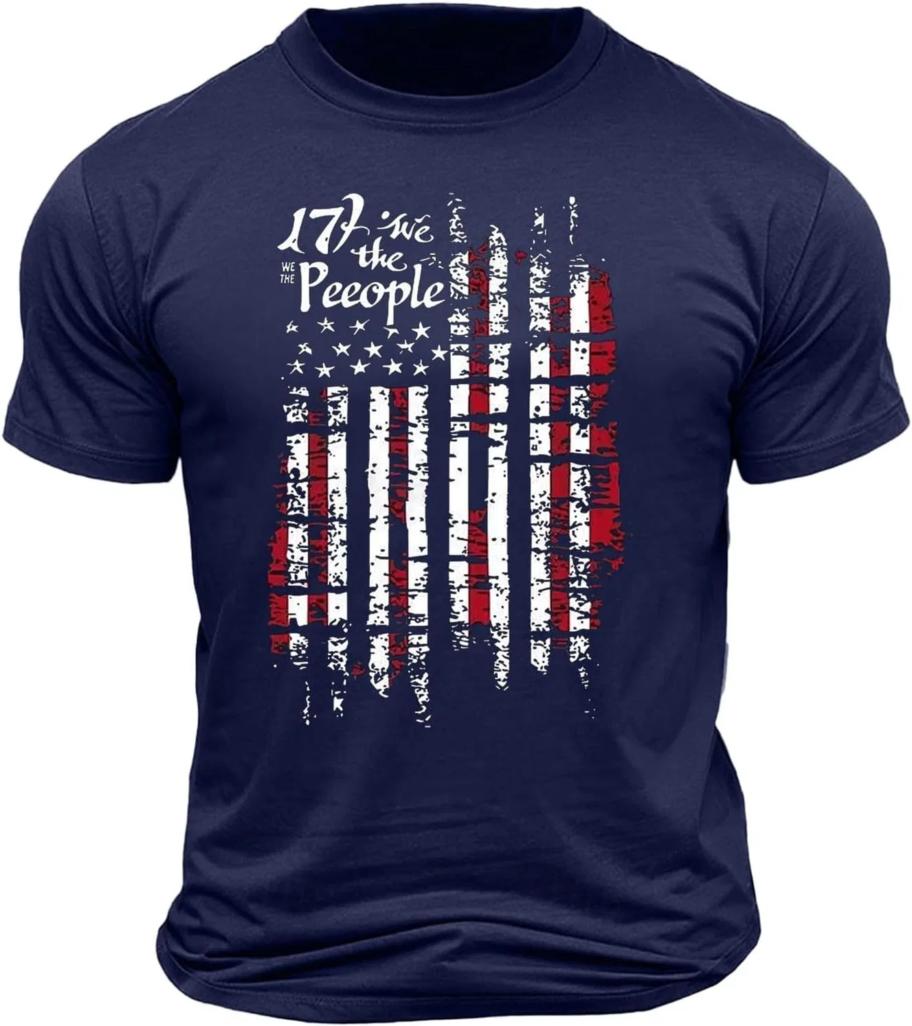 Мужская футболка с американским флагом Independence Day Graphic Tee, Blue — фото 3