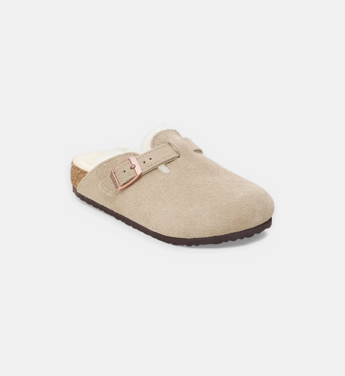 Сабо Boston из меховой кожи BIRKENSTOCK, бежевый — фото 2