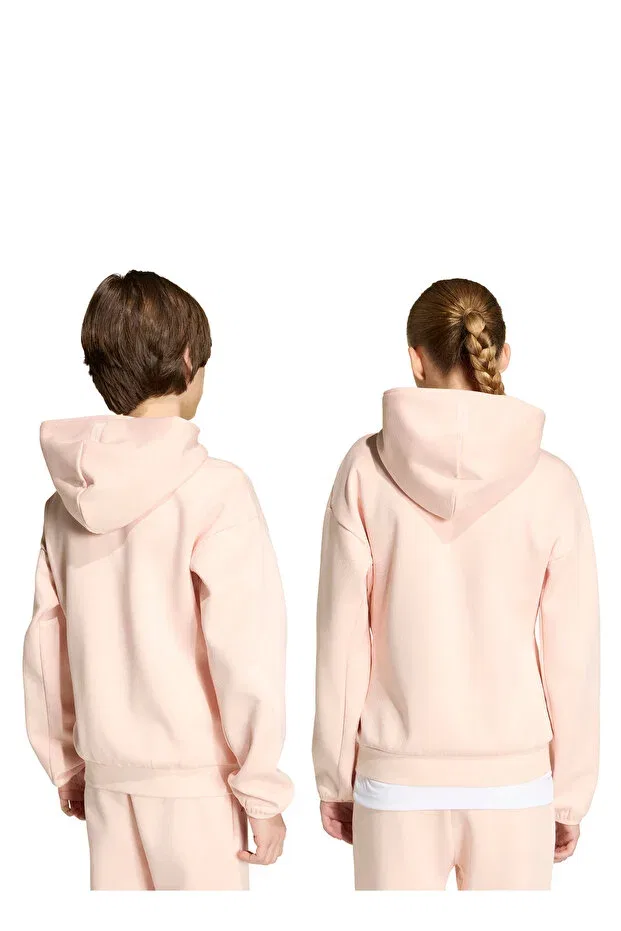 Детские свитшот для девочек с капюшоном Adidas, Pink — фото 2
