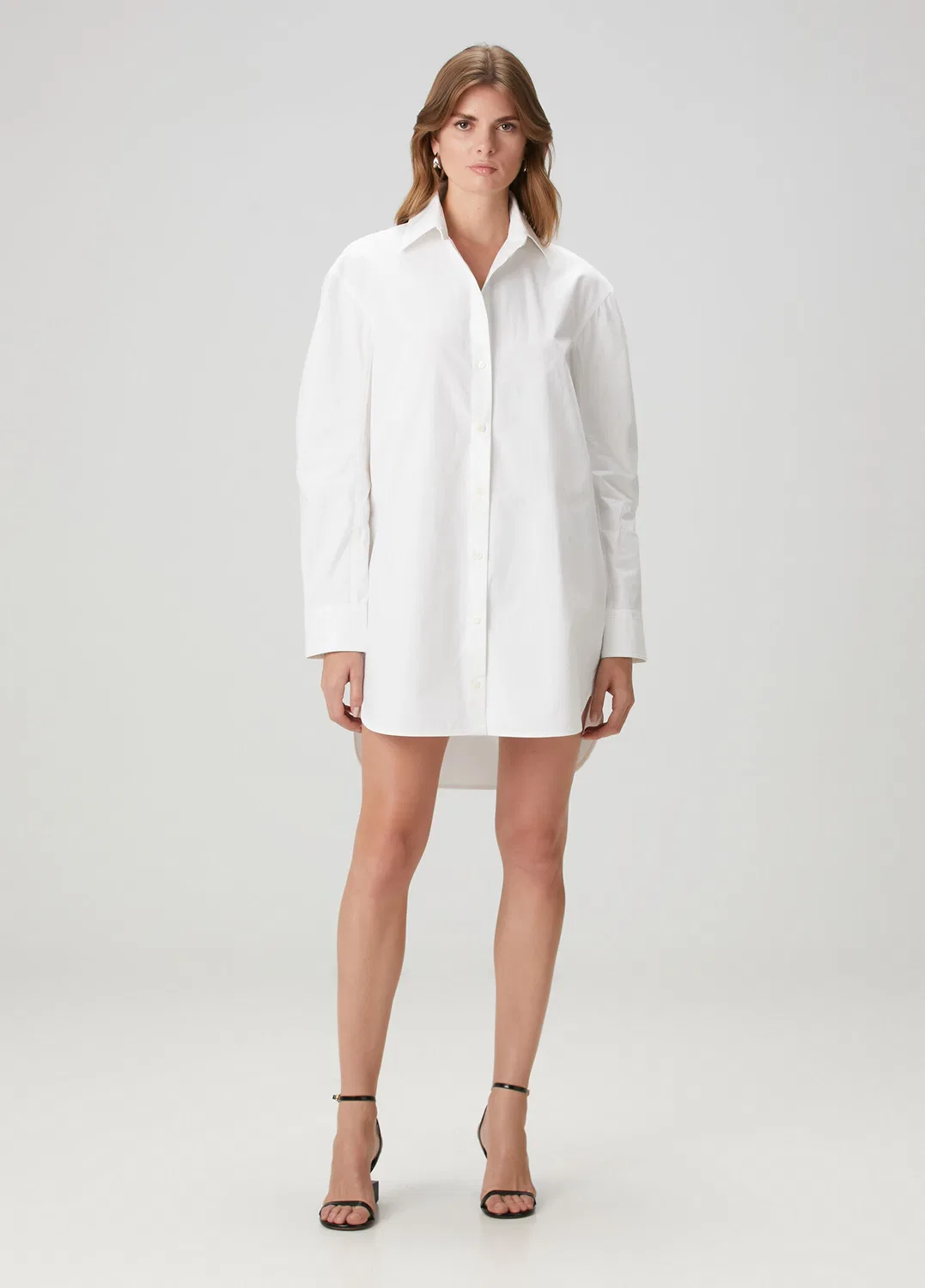 Мини платье-рубашка Jacquemus, white — фото 3