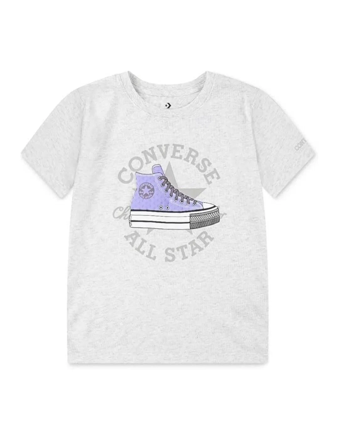 Детская футболка с принтом Converse Kids 4cg818, Grau