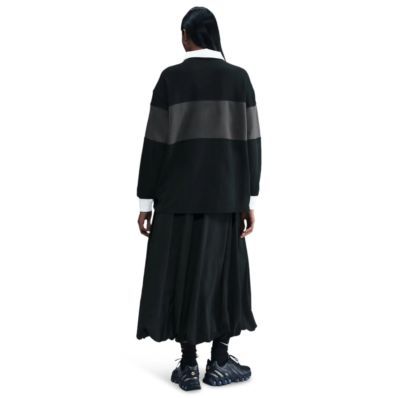 Женская флисовая кофта с капюшоном NSW Street Tech Fleece Nike, черный/серый — фото 2