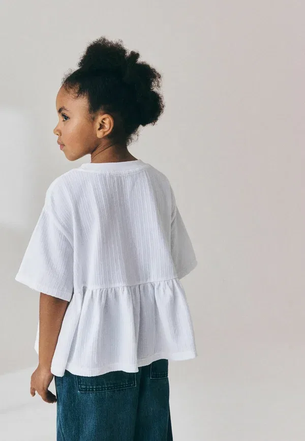 Футболка с цветочным принтом Regular fit Next, white floral, белый — фото 3