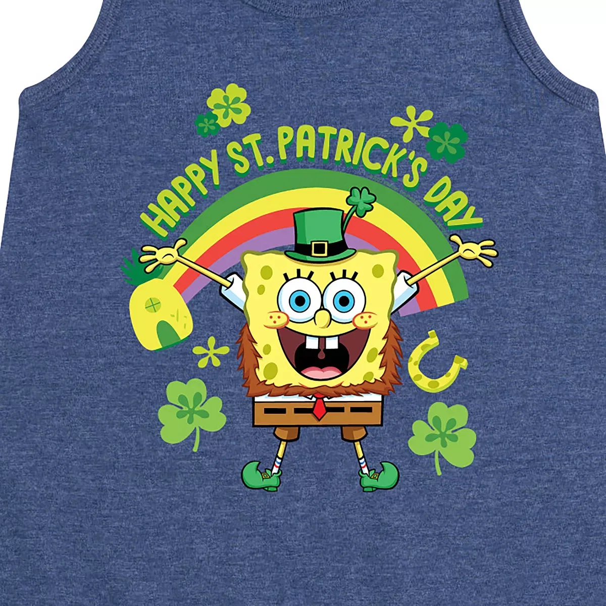 Детское платье без рукавов SpongeBob SquarePants Happy St. Patricks Day, Heather Navy — фото 2