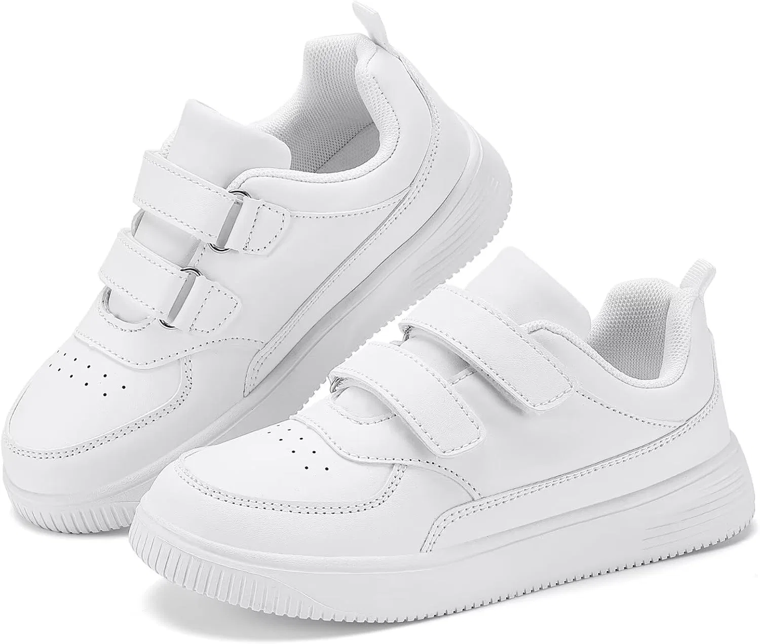 Детские кроссовки из кожи с принтом DSWED, Double Buckle White — фото 4